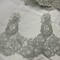 1 Yard Corded Embroidered Lace Trim 9" Wide 100% Polyester Net Mesh for Bridal & Evening Wear